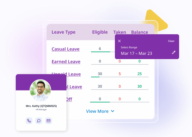 QHRM dashboard preview on devices